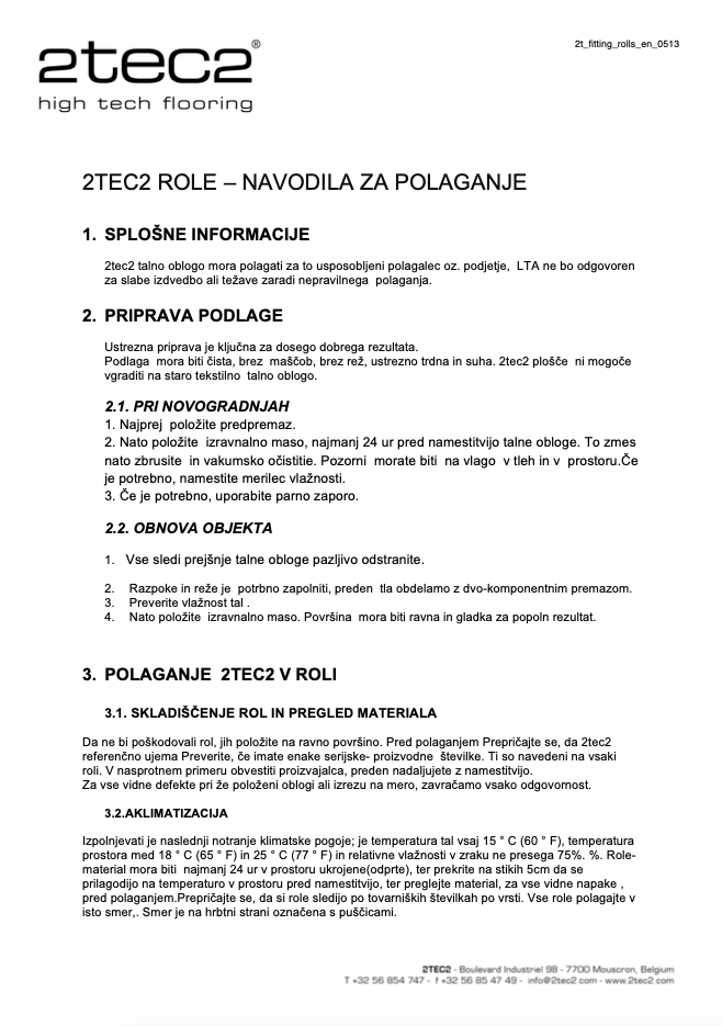 Navodila za polganje